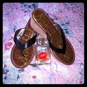 Sam Edelman thong cork wedges